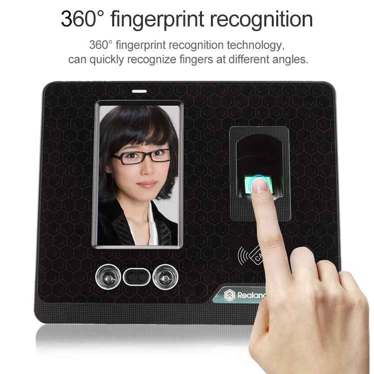 Realand G505 4.3 inch Color TFT Touch Screen Face Fingerprint WiFi Remote Time Attendance Machine