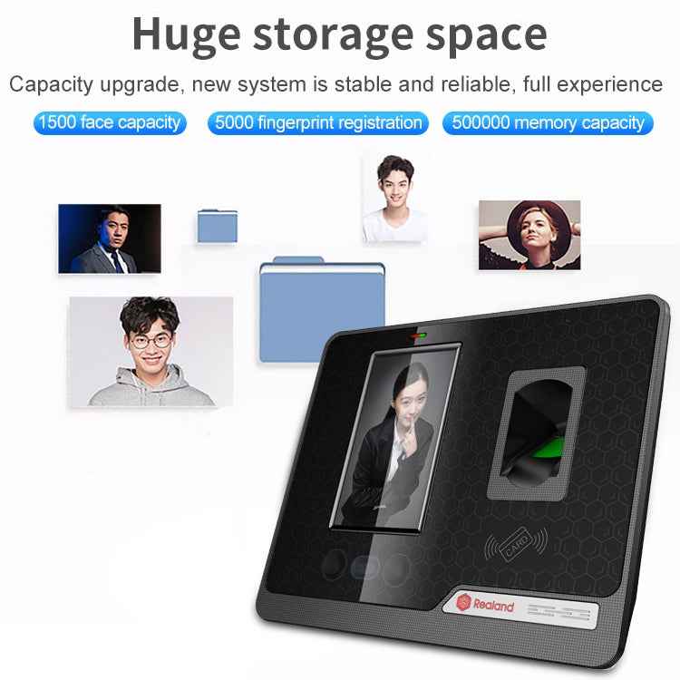 Realand G505 4.3 inch Color TFT Touch Screen Face Fingerprint WiFi Remote Time Attendance Machine