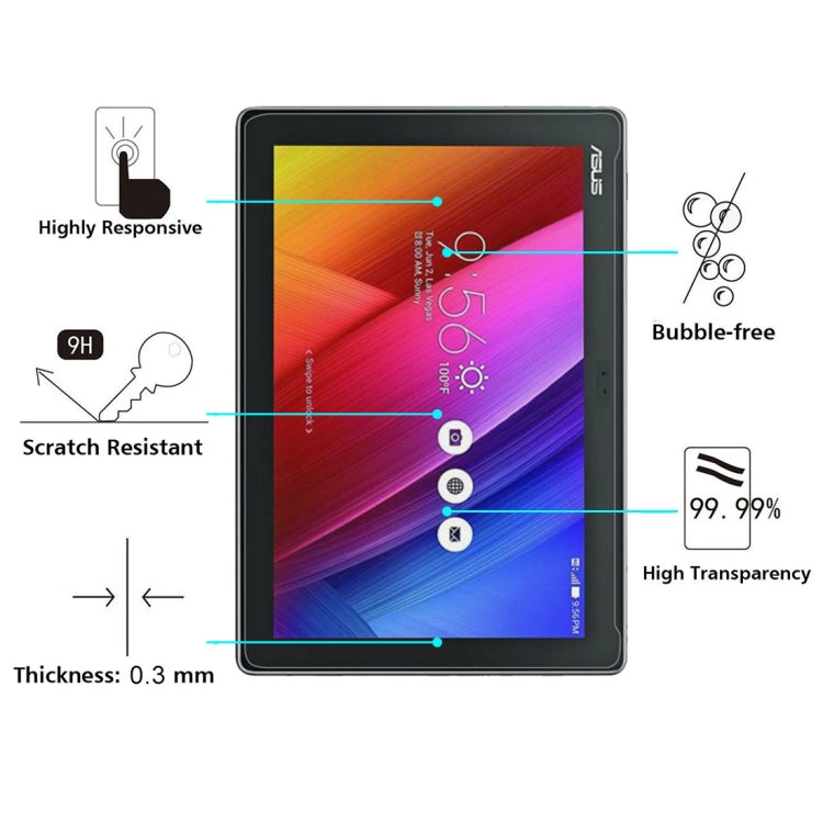 For ASUS ZenPad 10 / Z300 0.3mm 9H Hardness Tempered Glass Screen Film, For Z300