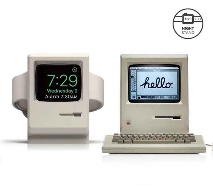 Retro Style Silica Gel Apple Watch Charging Dock Stand Holder Station