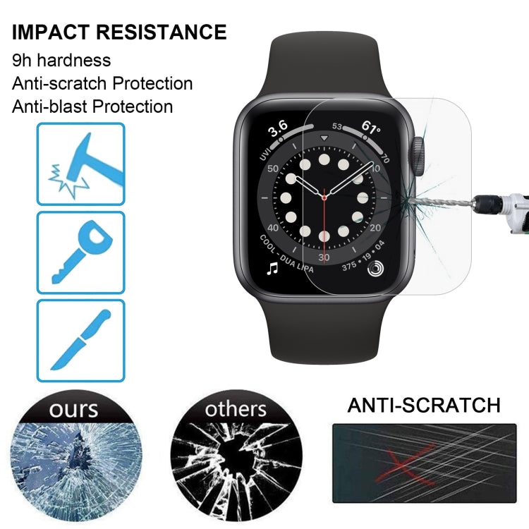 9H 2.5D Tempered Glass Film For Apple Watch Series 6 / 5 / 4 / Watch SE 44mm