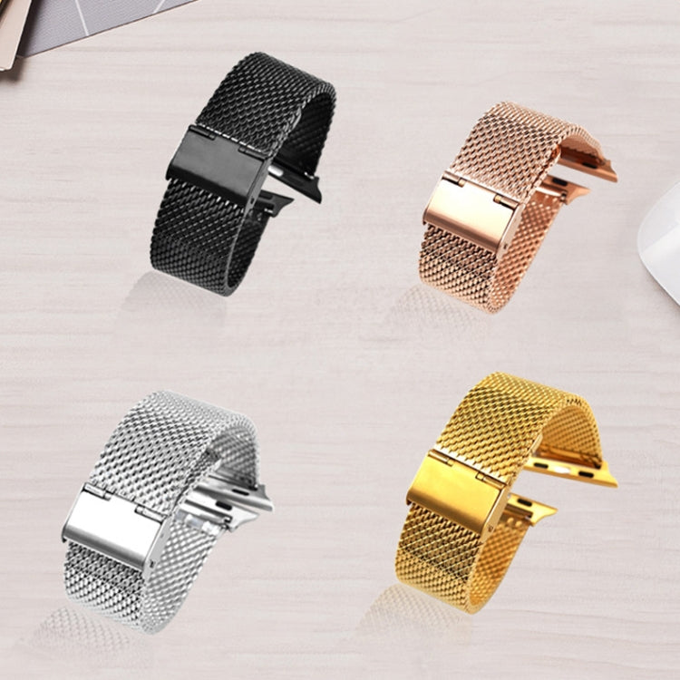 304 Stainless Steel Milanese Watch Band with Connector For Apple Watch Series 10 42mm / 9&8&7 41mm / SE 3&SE 2&6&SE&5&4 40mm / 3&2&1 38mm, For Apple Watch Series 7 41mm / & 6 & SE & 5 & 4 40mm
