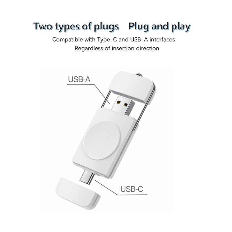 U8S USB / Type-C Magnetic Wireless Charger Fast Charger for Samsung Watch 3 / 4, 4 Classic, Active 1 / 2