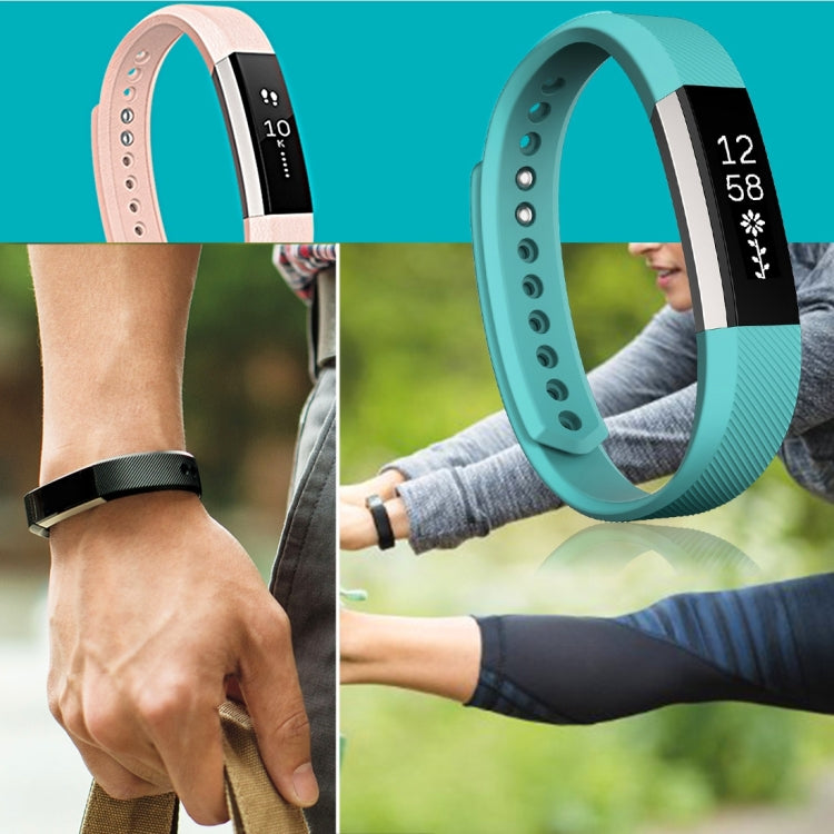 Correa de silicona con textura oblicua para Fitbit Alta Watch, tamaño grande, longitud: aproximadamente 22 cm