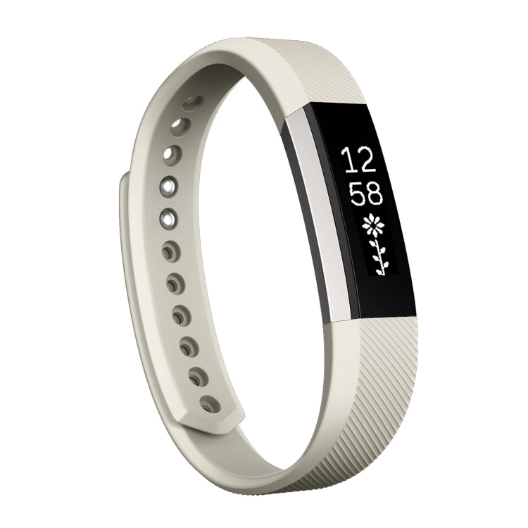 Correa de silicona con textura oblicua para Fitbit Alta Watch, tamaño grande, longitud: aproximadamente 22 cm