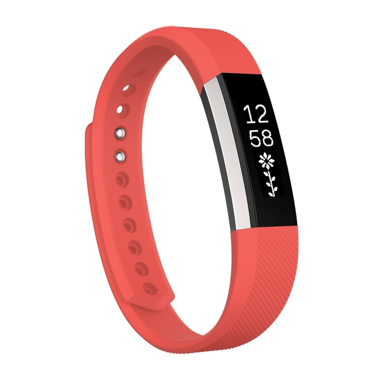 Correa de silicona con textura oblicua para Fitbit Alta Watch, tamaño grande, longitud: aproximadamente 22 cm