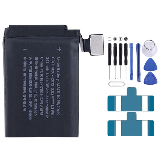 Batterie Li-ion 342 mAh pour Apple Watch Series 3 GPS 38 mm, compatible avec Apple Watch Series 3 GPS 38 mm