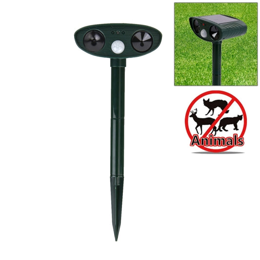 Potente repelente ultrasónico de animales con energía solar, sensor PIR y sensor de luz, RC-511