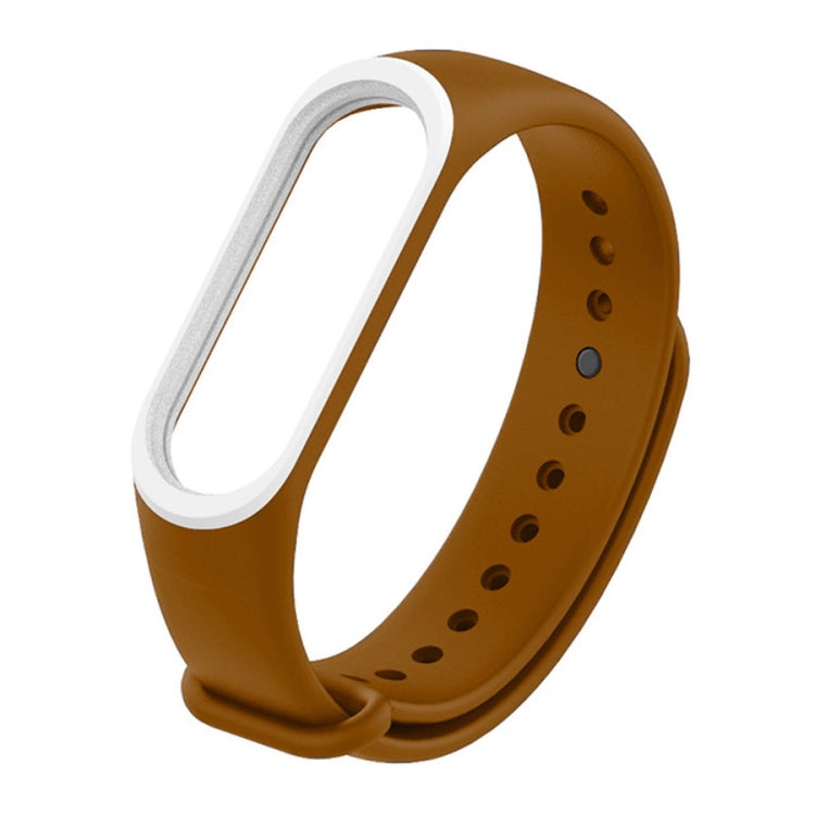 Correa de silicona colorida para Xiaomi Mi Band 3 y 4 (marrón y blanco), CA0115A, CA0115B, CA0115C, CA0115D, CA0115E, CA0115F, CA0115G, CA0115H, CA0115I, CA0115J