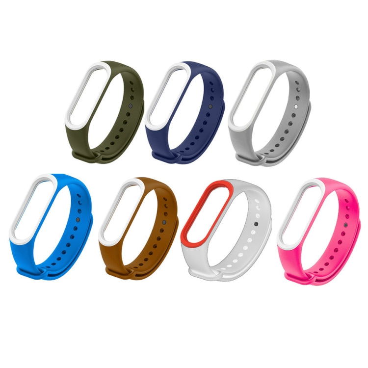 Correa de silicona colorida para Xiaomi Mi Band 3 y 4 (marrón y blanco), CA0115A, CA0115B, CA0115C, CA0115D, CA0115E, CA0115F, CA0115G, CA0115H, CA0115I, CA0115J