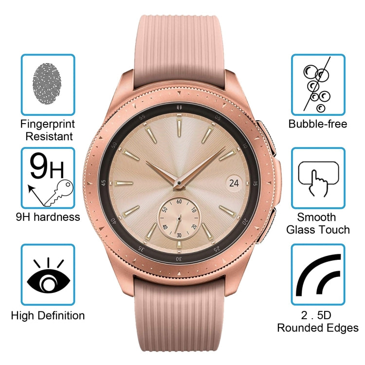 ENKAY Hat-Prince 0.2mm 9H 2.15D Curved Edge Tempered Glass Film for Galaxy Watch 42mm, Tempered Glass/42mm, 2 PCS Tempered Glass/42mm