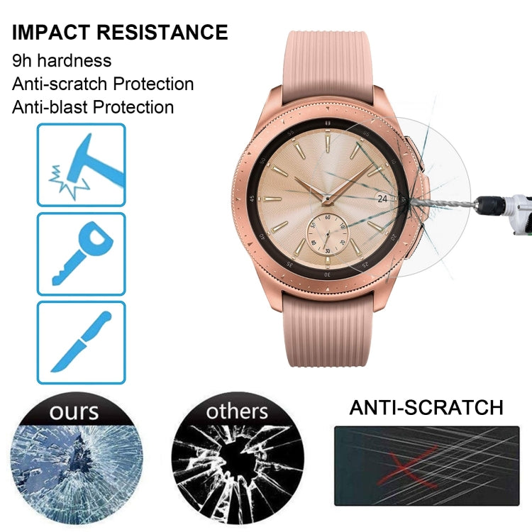 ENKAY Hat-Prince 0.2mm 9H 2.15D Curved Edge Tempered Glass Film for Galaxy Watch 42mm, Tempered Glass/42mm, 2 PCS Tempered Glass/42mm