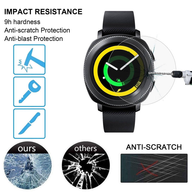 ENKAY Hat-Prince for Samsung Gear Sport Smart Watch 0.2mm 9H Surface Hardness 2.15D Explosion-proof Tempered Glass Screen Film, For Samsung Gear Sport