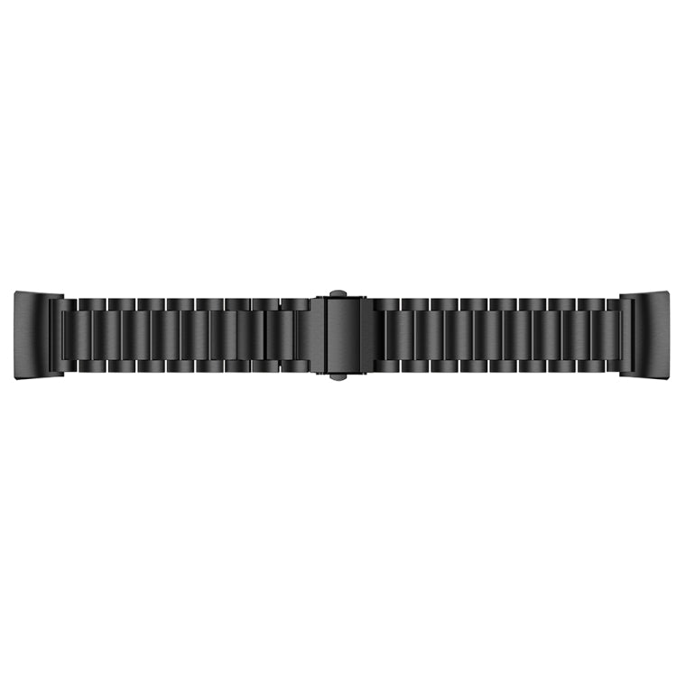 Bracelet de montre en acier inoxydable massif à trois perles avec boucle Slingshot pour Fitbit Charge 3