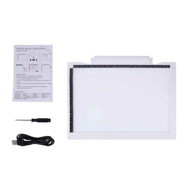 A4-19 6.5W Three Level of Brightness Dimmable A4 LED Drawing Sketchpad Light Pad with USB Cable