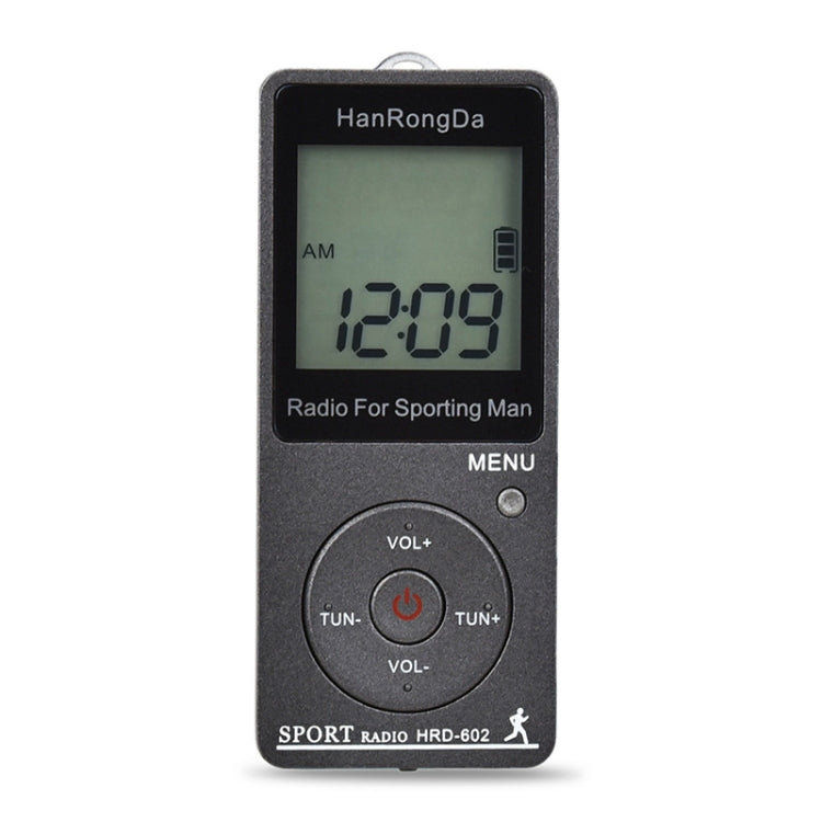 HRD-602 Digital Display FM AM Mini Sports Radio with Step Counting Function
