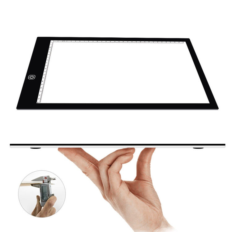 A4 Size 5W 5V LED LED Stepless Dimmable Acrylic Copy Boards for Anime Sketch Drawing Sketchpad, with USB Cable & Plug, Size:220x330x5mm