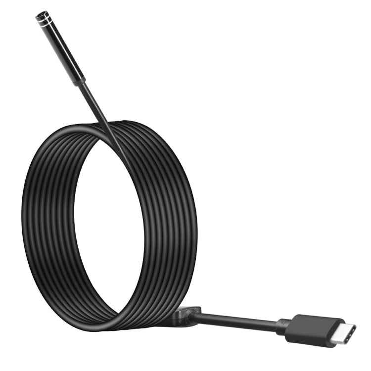 AN97 USB-C / Type-C Endoscope Waterproof Tube Inspection Camera with 8 LED & USB Adapter, Length: 3m, Lens Diameter: 8mm