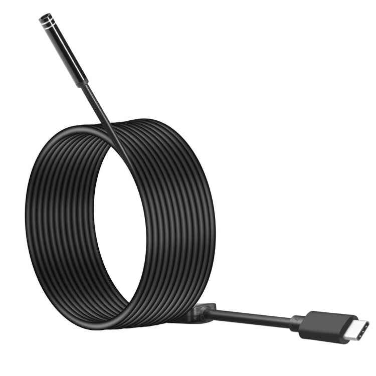 AN97 USB-C / Type-C Endoscope Waterproof Tube Inspection Camera with 8 LED & USB Adapter, Length: 5m, Lens Diameter: 8mm