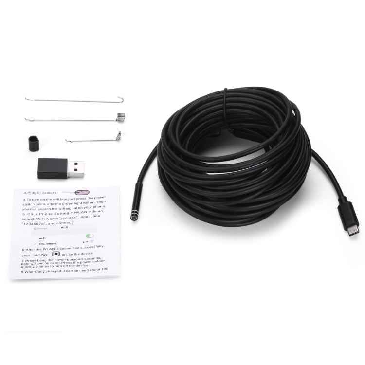 AN97 USB-C / Type-C Endoscope Waterproof Tube Inspection Camera with 8 LED & USB Adapter, Length: 7m, Lens Diameter: 8mm