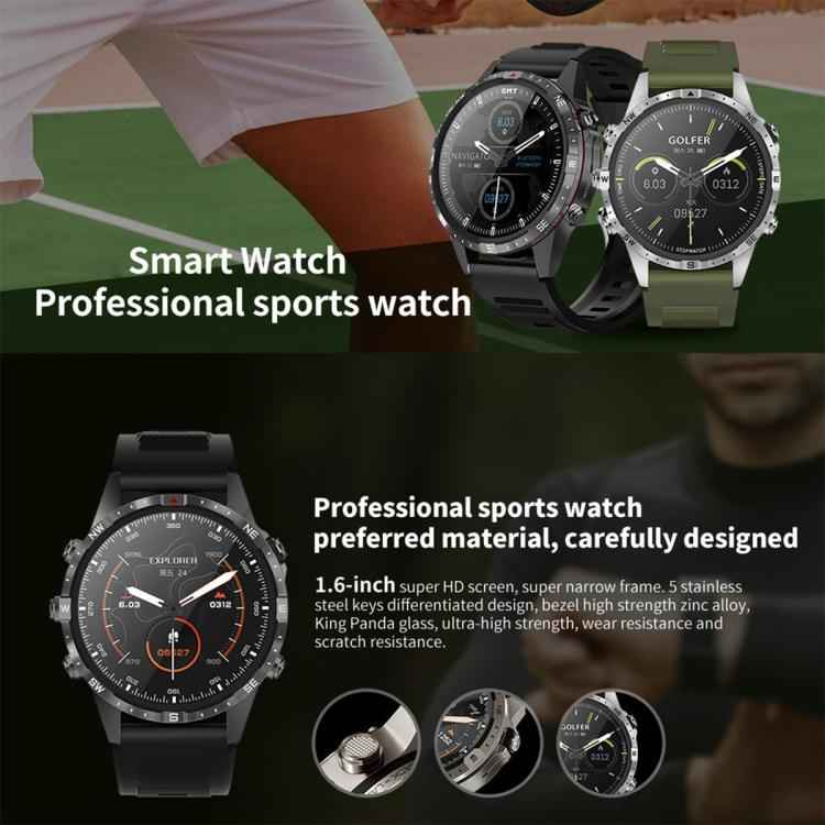HAMTOD GT45 1.6 inch Waterproof Smart Watch, Support Bluetooth Call / Heart Rate / Blood Oxygen Monitoring