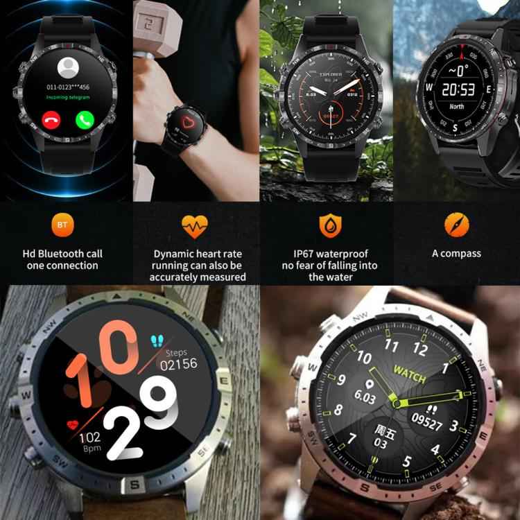 HAMTOD GT45 1.6 inch Waterproof Smart Watch, Support Bluetooth Call / Heart Rate / Blood Oxygen Monitoring