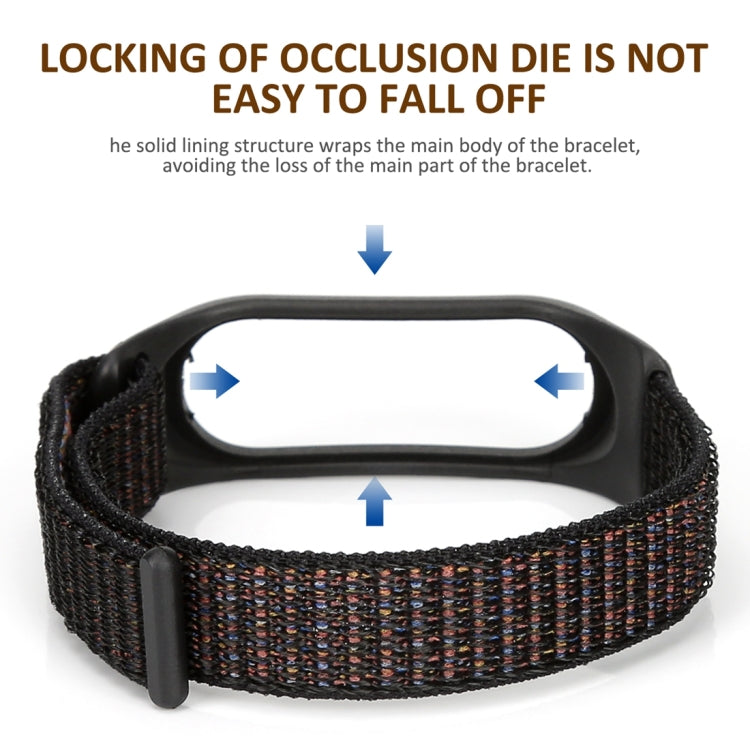Bracelet de montre connectée en nylon tissé pour Xiaomi Mi Band 3/4
