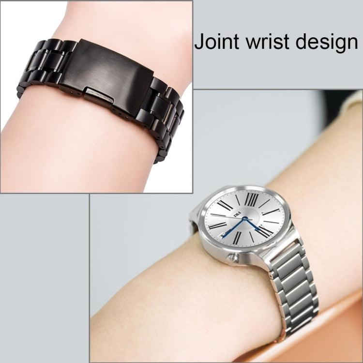 For Samsung Gear S2 Classic Smart Watch Butterfly Buckle 3 Beads Stainless Steel Watchband