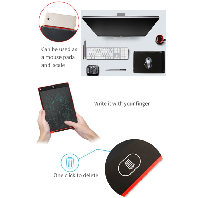 Portable 12 inch LCD Writing Tablet Drawing Graffiti Electronic Handwriting Pad Message Graphics Board Draft Paper with Writing Pen, 12 inch Black, 12 inch Green, 12 inch Blue, 12 inch Red, 12 inch White