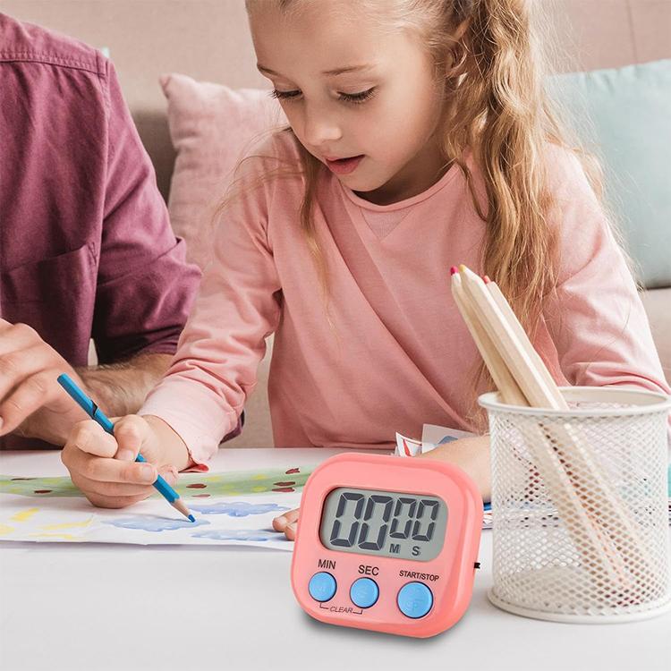 Digital Kitchen Timer Electronic Alarm Magnetic Backing with LCD Display for Cooking Baking Sports Games Office, 118, HX103-2