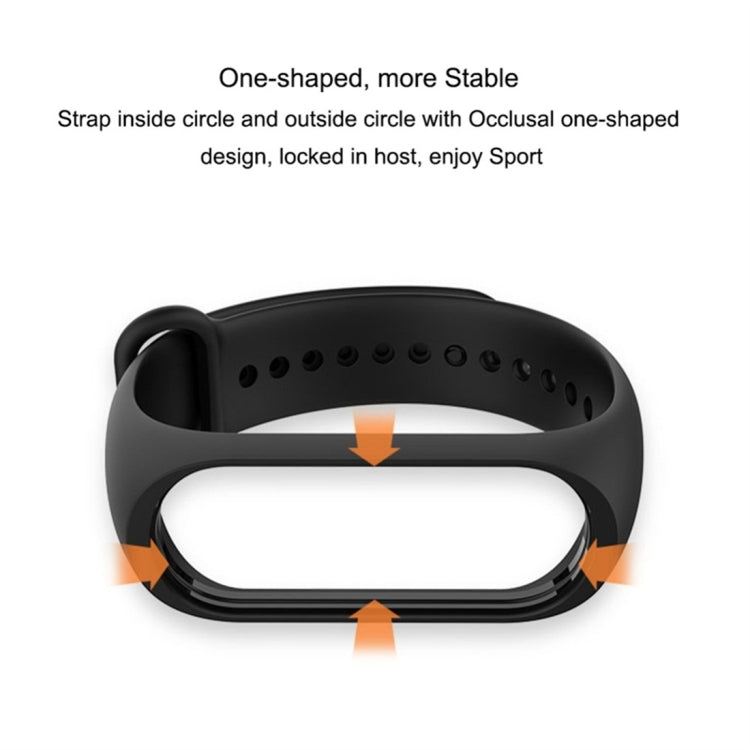 Pure Color Soft TPU Watch Bands for Xiaomi Mi Band 4, Host Not Included, Black, Orange, Pink, Dark Blue, Wine Red