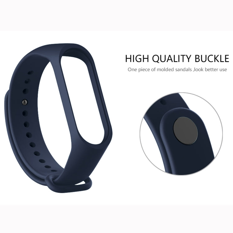 Pure Color Soft TPU Watch Bands for Xiaomi Mi Band 4, Host Not Included, Black, Orange, Pink, Dark Blue, Wine Red