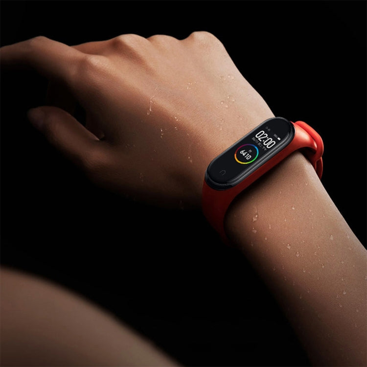 Pure Color Soft TPU Watch Bands for Xiaomi Mi Band 4, Host Not Included, Black, Orange, Pink, Dark Blue, Wine Red
