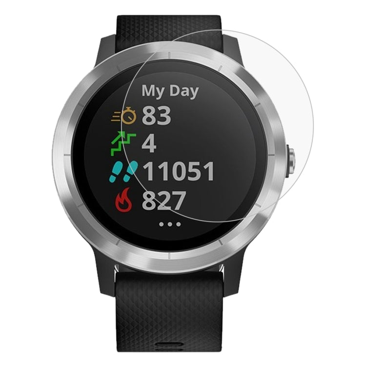 2 PCS ENKAY Hat-Prince 0.2mm 9H 2.15D Curved Edge Tempered Glass Film for Garmin Vivoactive 3 trainer