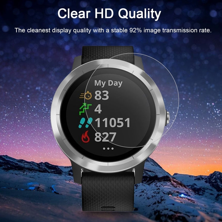 2 PCS ENKAY Hat-Prince 0.2mm 9H 2.15D Curved Edge Tempered Glass Film for Garmin Vivoactive 3 trainer