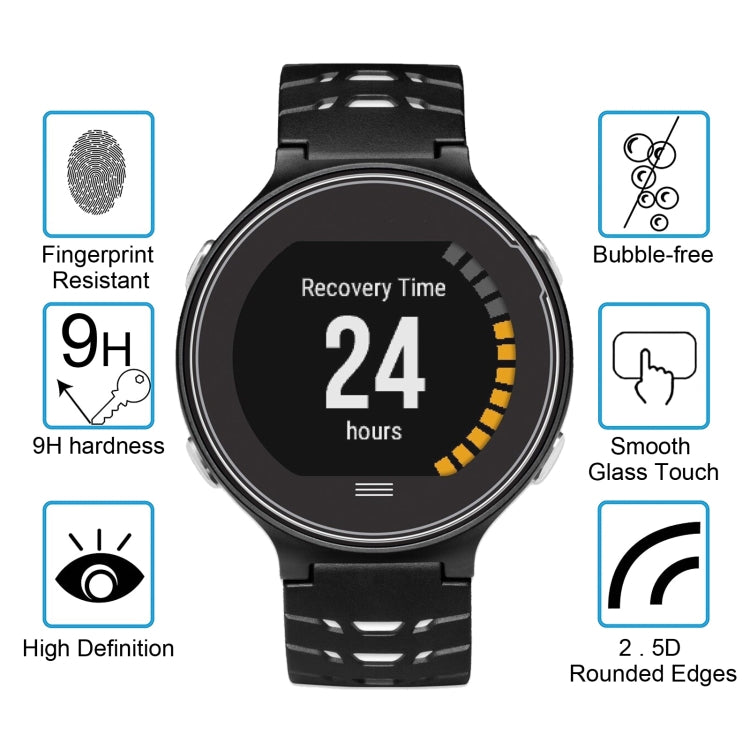 ENKAY Hat-Prince for Garmin Forerunner 630 Smart Watch 0.2mm 9H Surface Hardness 2.15D Curved Edge Tempered Glass Film