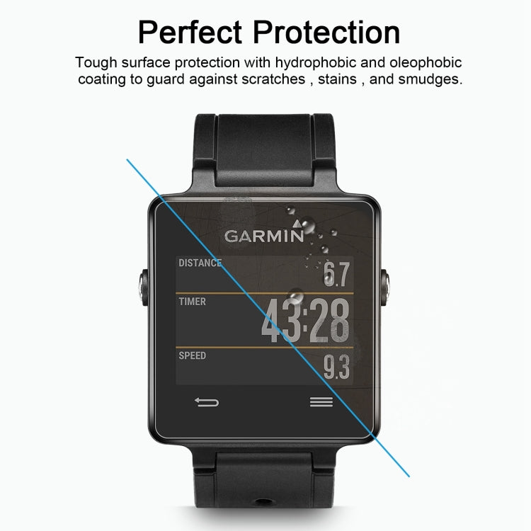 Protection d'écran en verre trempé 0,26 mm 2,5D 9H pour Garmin Vivoactive