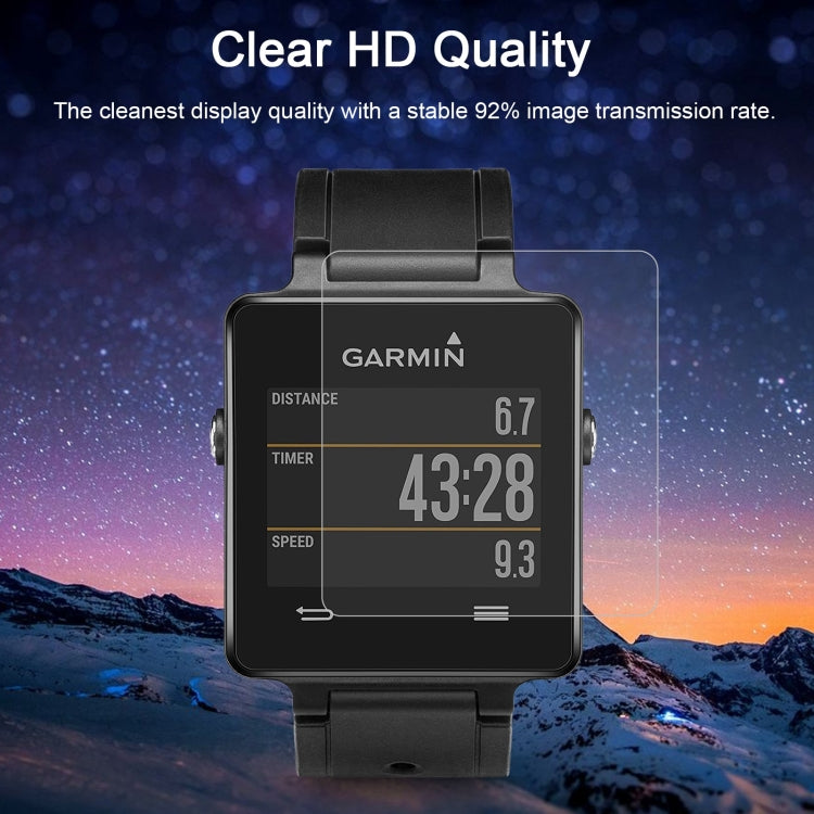 Protection d'écran en verre trempé 0,26 mm 2,5D 9H pour Garmin Vivoactive