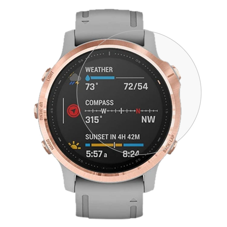Protecteur d'écran en verre trempé 0,26 mm 2,5D 9H pour Garmin Fenix 6S