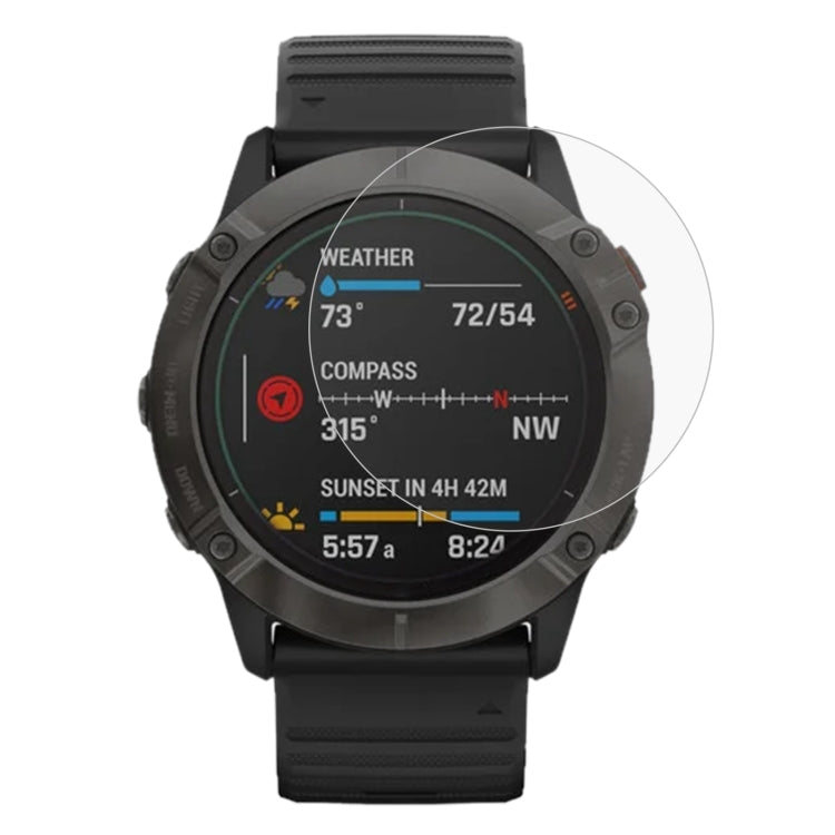 Protector de pantalla de vidrio templado 2.5D 9H de 0.26 mm para Garmin Fenix 6X Pro.