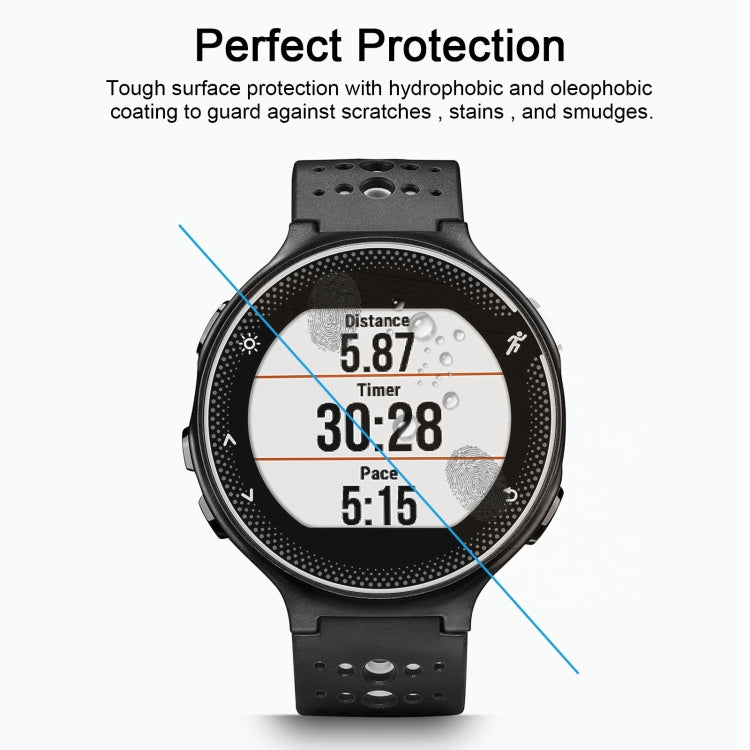 Protecteur d'écran en verre trempé 0,26 mm 2,5D 9H pour Garmin Forerunner 235