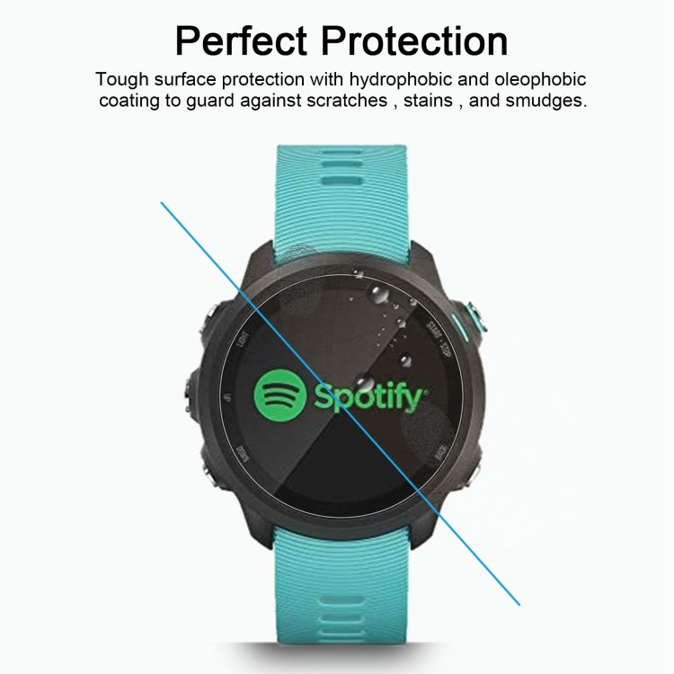 Protection d'écran en verre trempé 0,26 mm 2,5D 9H pour Garmin Forerunner 245 Music
