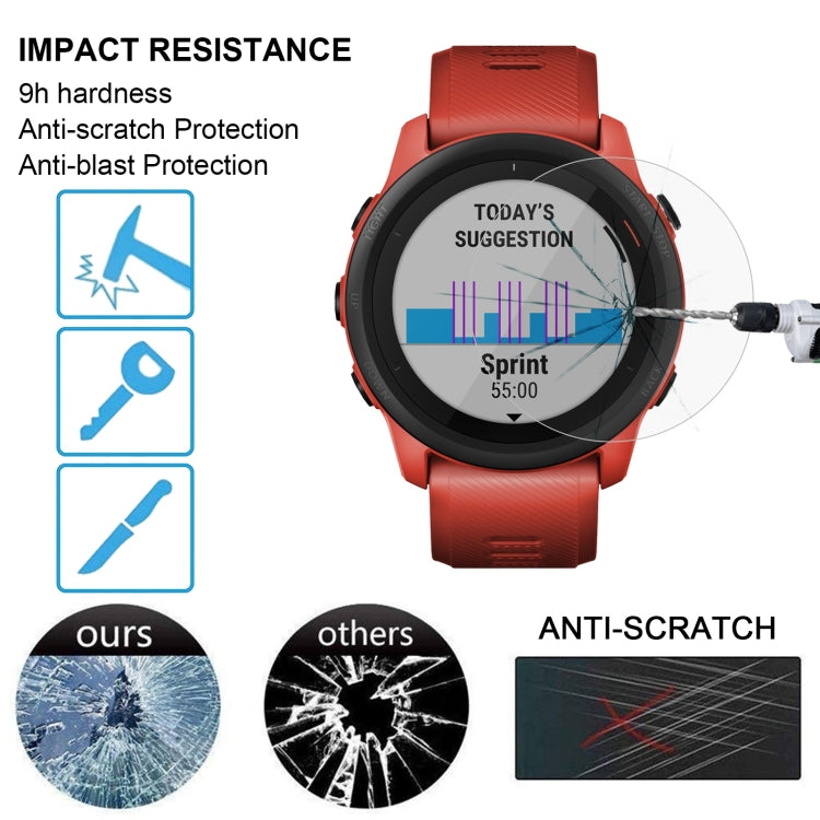 Protector de pantalla de vidrio templado 2.5D 9H de 0.26 mm para Garmin Forerunner 745