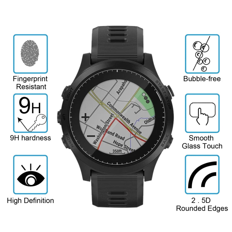 Protecteur d'écran en verre trempé 0,26 mm 2,5D 9H pour Garmin Forerunner 945