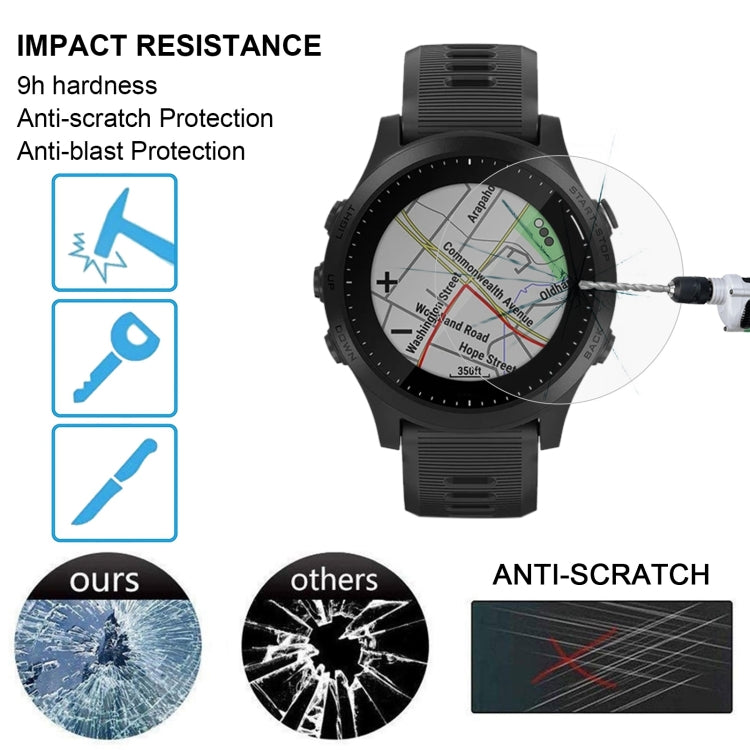 Protecteur d'écran en verre trempé 0,26 mm 2,5D 9H pour Garmin Forerunner 945
