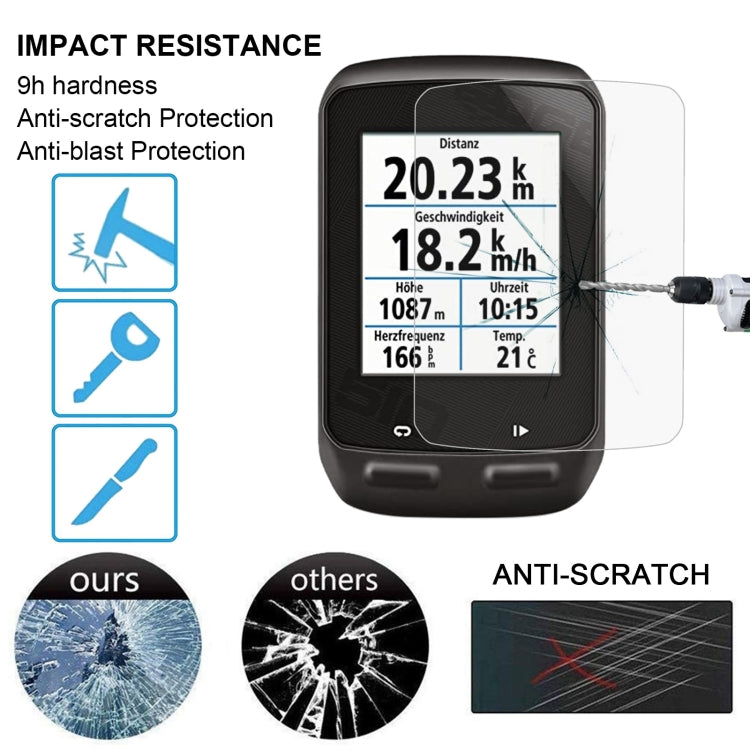 Protector de pantalla de vidrio templado 2.5D 9H de 0.26 mm para Garmin Edge 510
