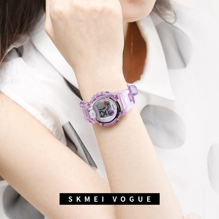 SKMEI 1450 Women Transparent Digital Watch 50m Waterproof Sports Watch with LED Light