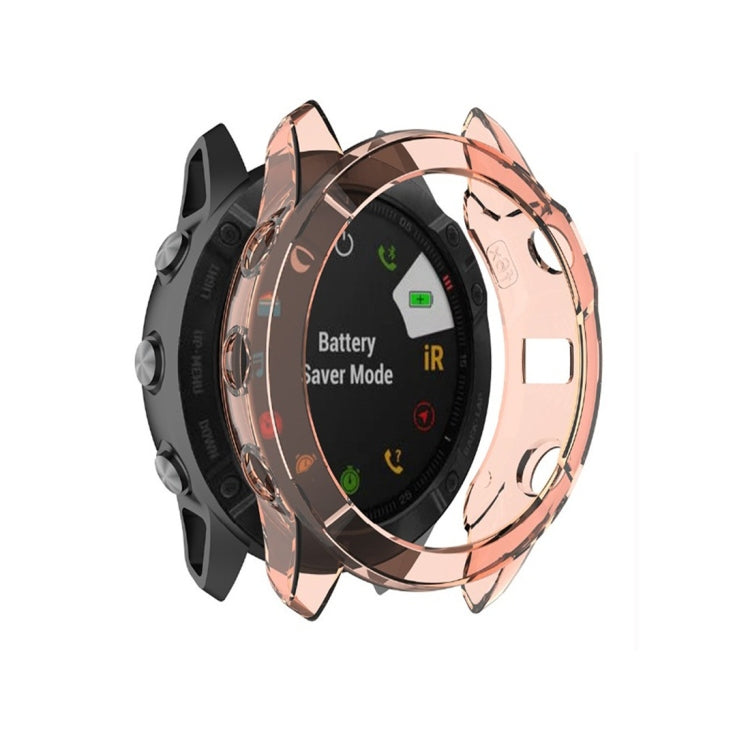 For Garmin Fenix 6X TPU Half Coverage Smart Watch Protevtice Case