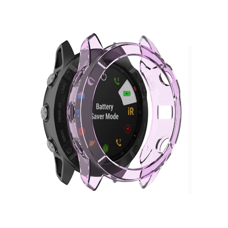 For Garmin Fenix 6X TPU Half Coverage Smart Watch Protevtice Case