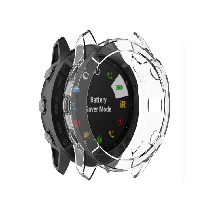 For Garmin Fenix 6X TPU Half Coverage Smart Watch Protevtice Case